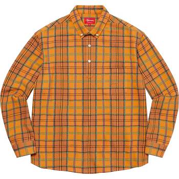 Camisas Supreme Pullover Plaid Flannel Doradas | Supreme 252YU